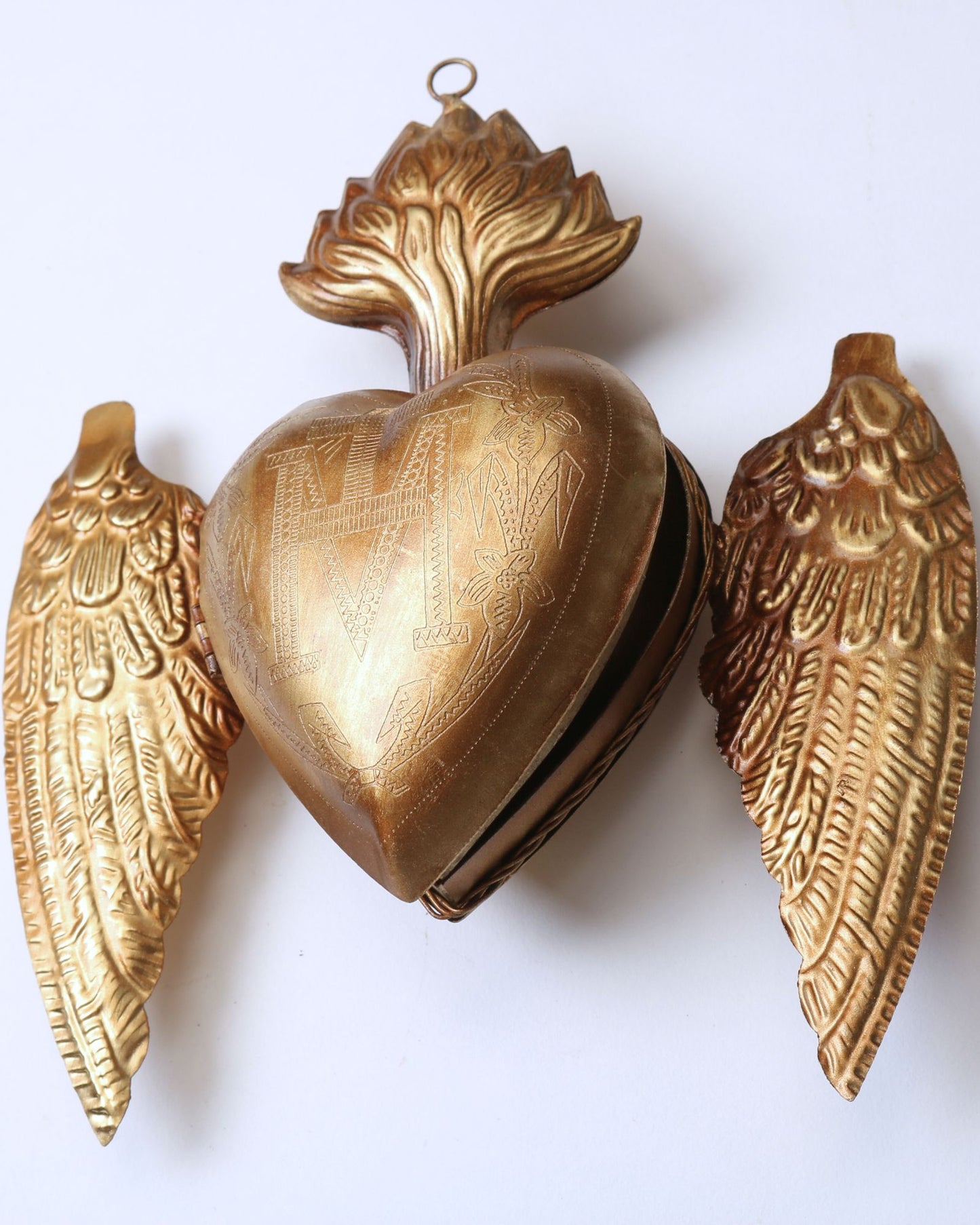 Golden Winged Heart Locket