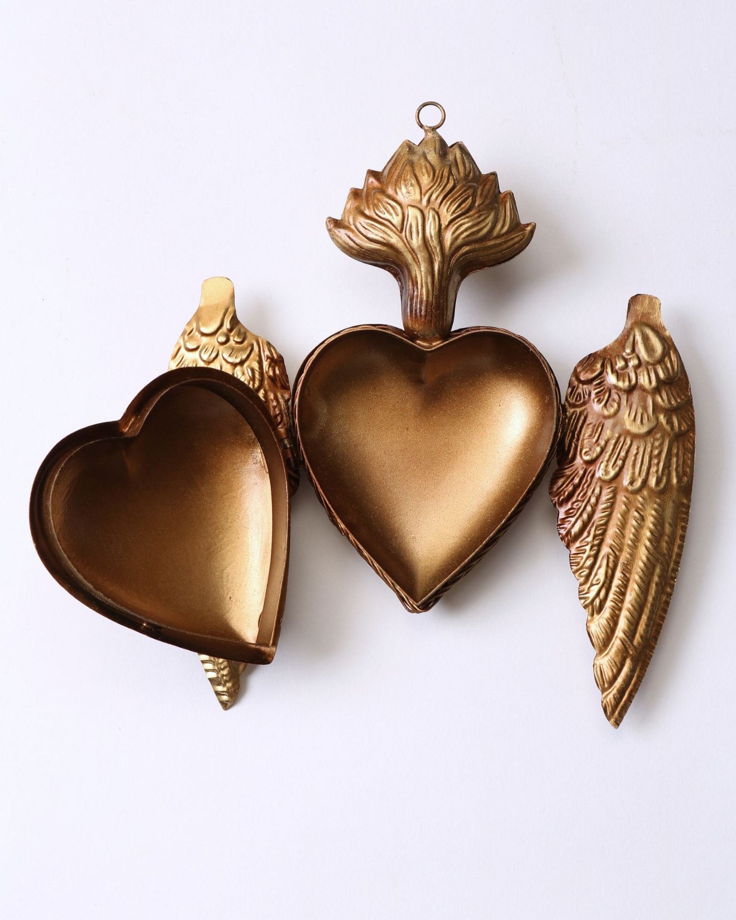 Golden Winged Heart Locket