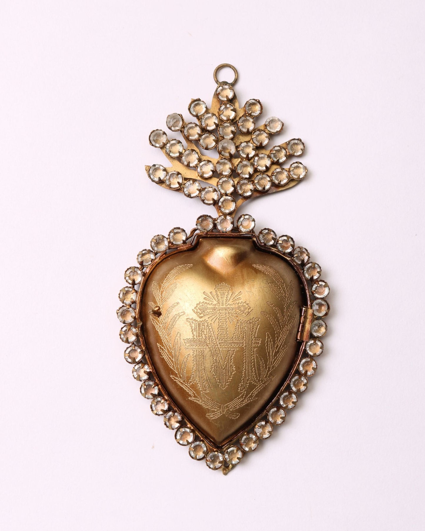 Gold Jewelled Heart Locket