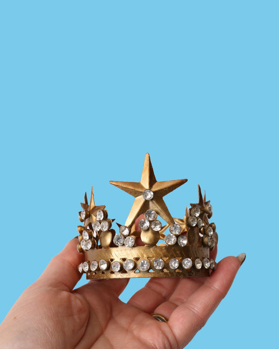 Antique Golden Jewelled Star Crown