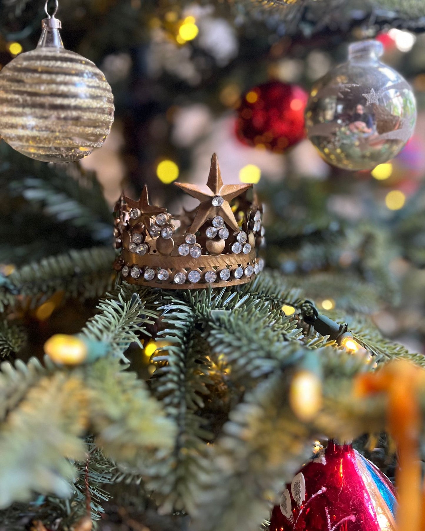 Antique Golden Jewelled Star Crown