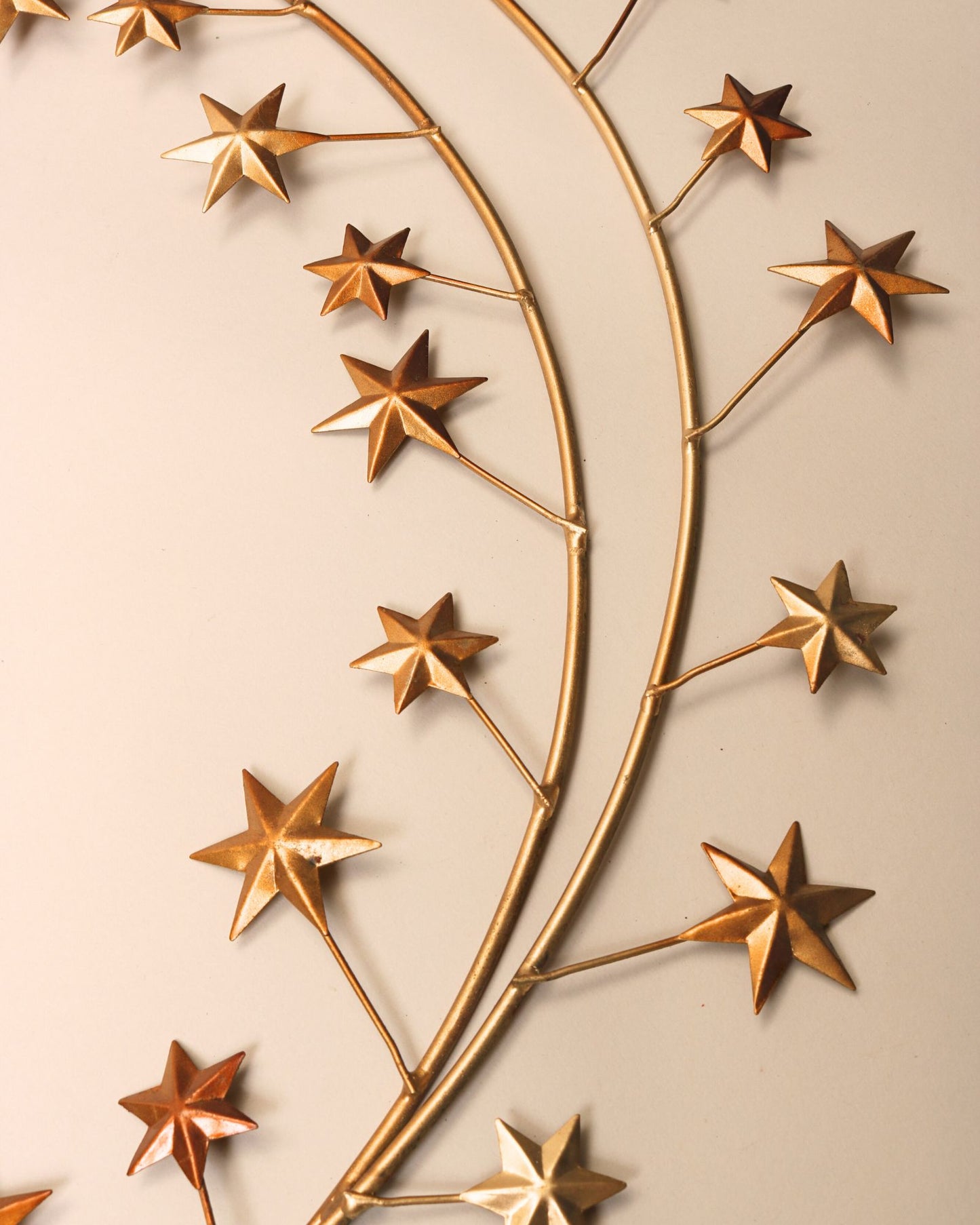 Large Golden Star hoop wreath decoration